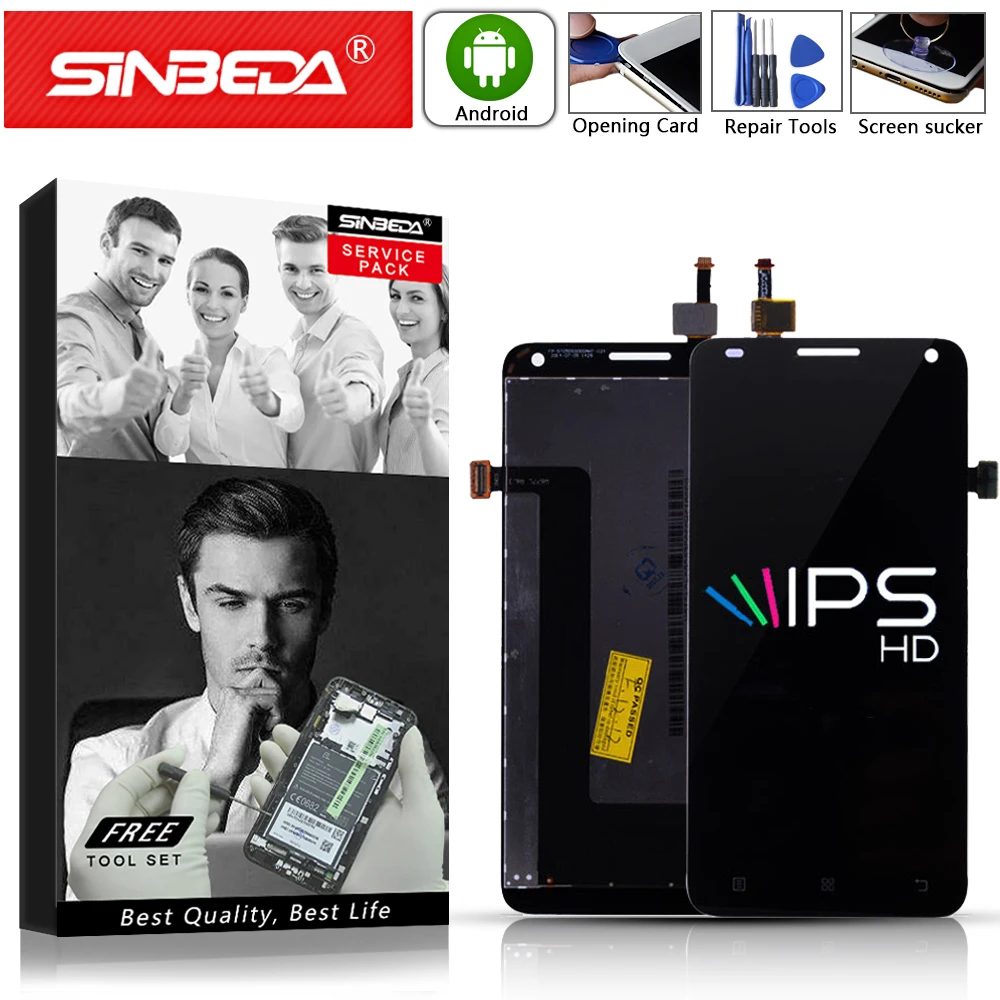 

1280*720 5.0"Original Display For Lenovo S580 LCD Touch Screen Digitizer Assemble For LENOVO S580 Display LCD Replacement Repair