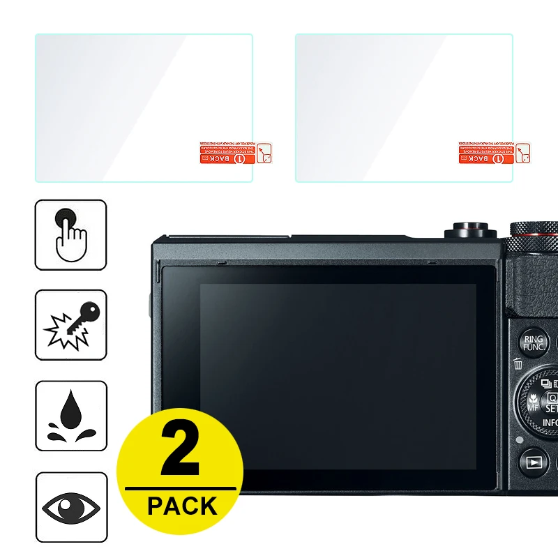 Защитное стекло закаленное 2x для Canon Powershot G7X Mark III II G5X G9X G1X EOS R RP M5 M6 M50 M100 M3 M10 M2