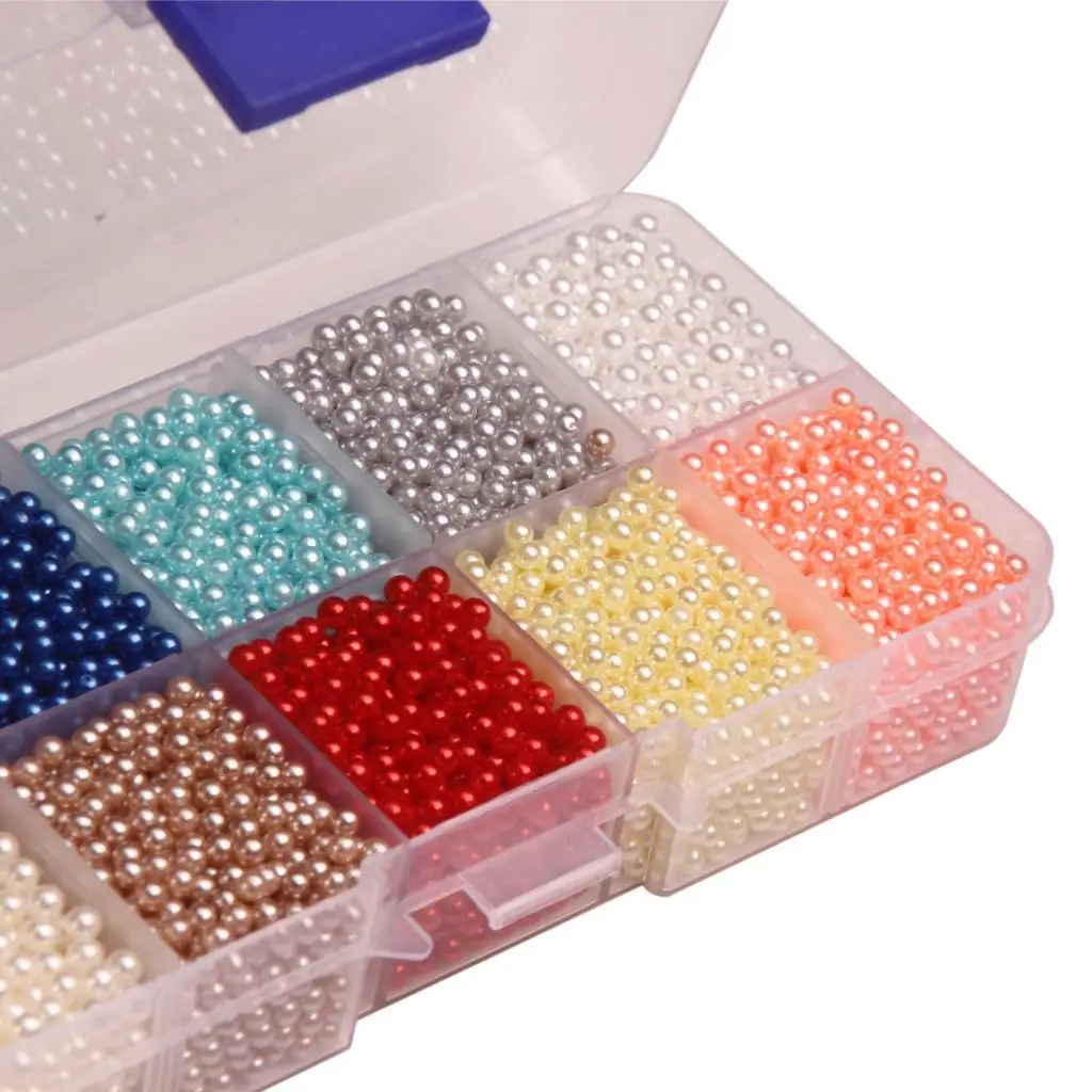 3mm 4mm 5mm 6mm Colored Faux Pearls No Hole ABS Plastic Loose Beads DIY Jewelry Making Craft