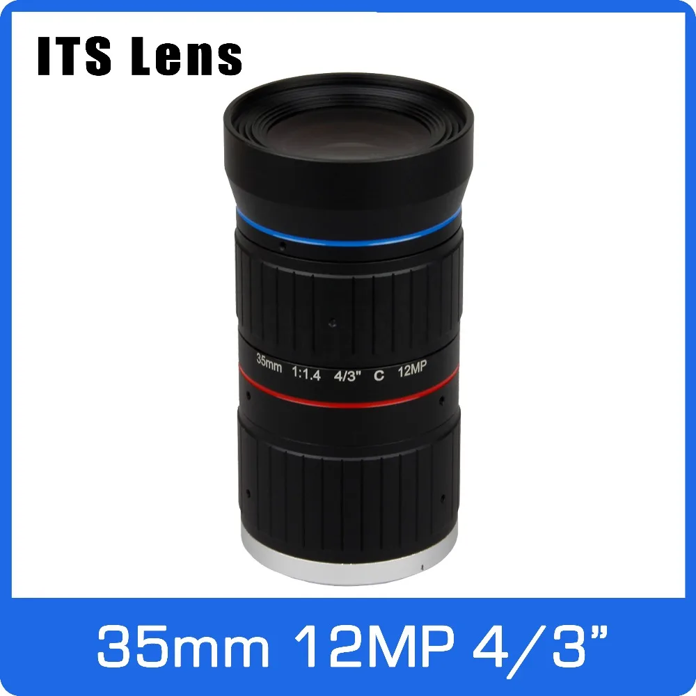 

4/3 inch 12MP ITS Ultra 4K Lens 35mm Starlight F1.4 C Mount For Electronic Police or Traffic Camera