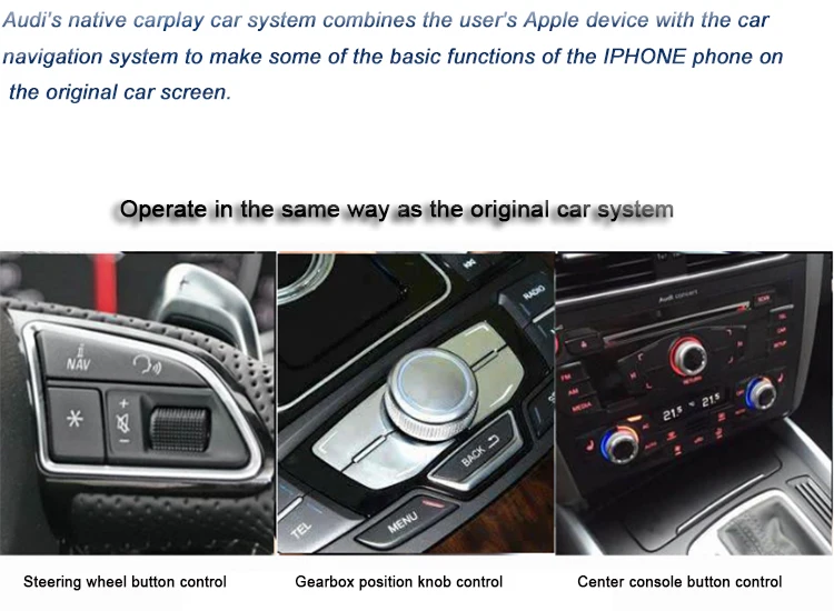 Clearance Aftermarket OEM CarPlay Video Interface Solution for AUDI A4 NON-MMI 6.5 Inch Low Spec Support Google Map Waze Bluetooth 3 Clearance Aftermarket OEM CarPlay Video Interface Solution for AUDI A4 NON-MMI 6.5 Inch Low Spec Support Google Map Waze Bluetooth 3
