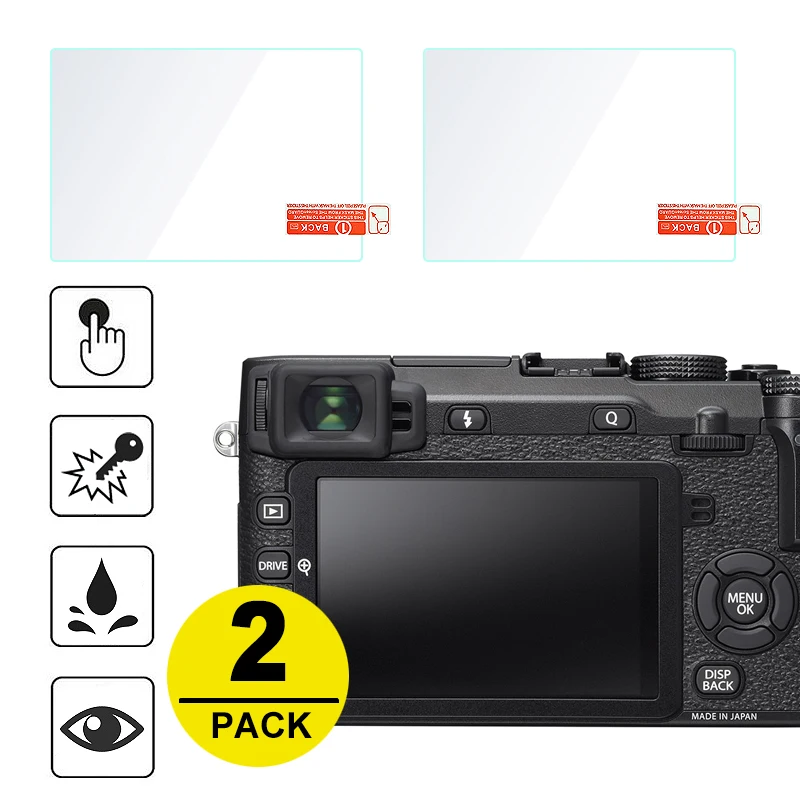 

2x Tempered Glass Screen Protector for Fujifilm X-E2 X-E2s X100S X100 X20 X10 X-E1 X-A1 X-A2 X-A3 X-A5 X-A10 X-M1 GFX 50S 50R