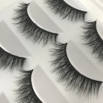 

2018 NEW 5 Pairs 100% Real Mink 5D Natural Messy Winged False Eyelashes extension professional mink lashes makeup eye lashes