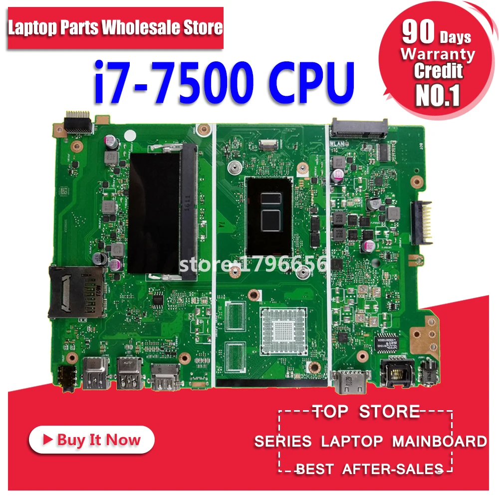 X441UA Motherboard with 4G RAM i7 7500 For ASUS X441UV X441U F441U
