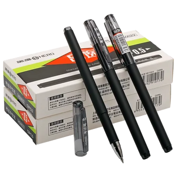 

12pcs/box Black Gel Pens 0.5mm Bullet Tip Smooth Writing Exam Neutral Pens School Office Supplies Stationery Free Shipping