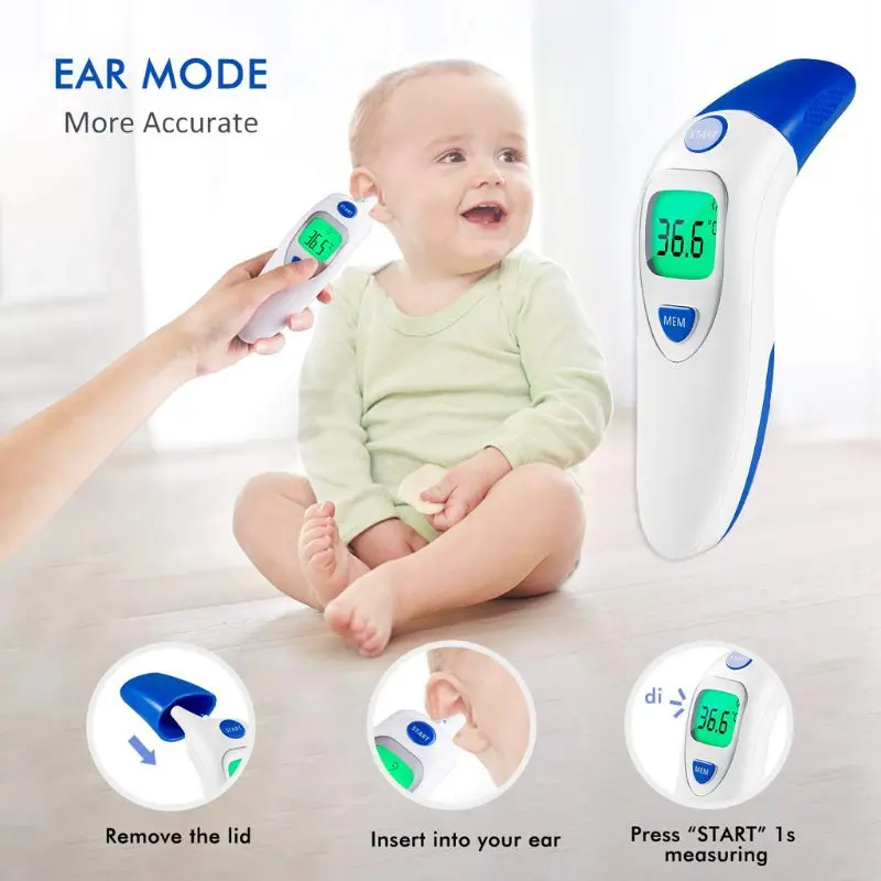 Детский Медицинский Инфракрасный электронный цифровой термометр бесконтактный младенческий лоб и ушной термометр измерительный диагностический инструмент