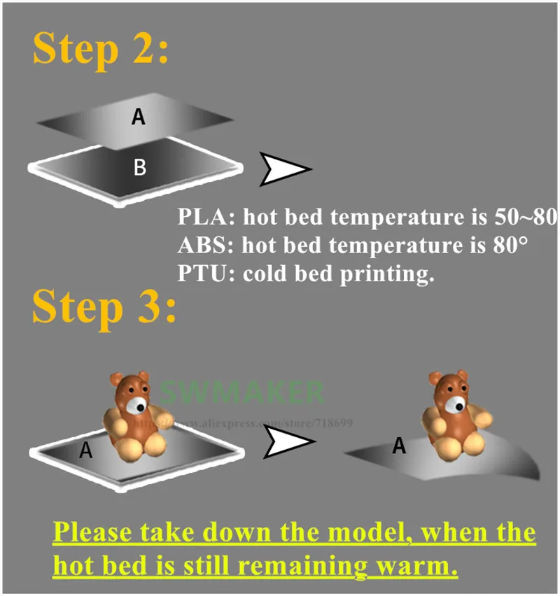 Novo para Abs Peças da Impressora Magnética Cama Impressão Fita Praça 100 - 150 200 214 220 250mm Adesivo Construir Placa Flex 3d 5 Novo Para ABS Magnética Cama Impressão Fita
