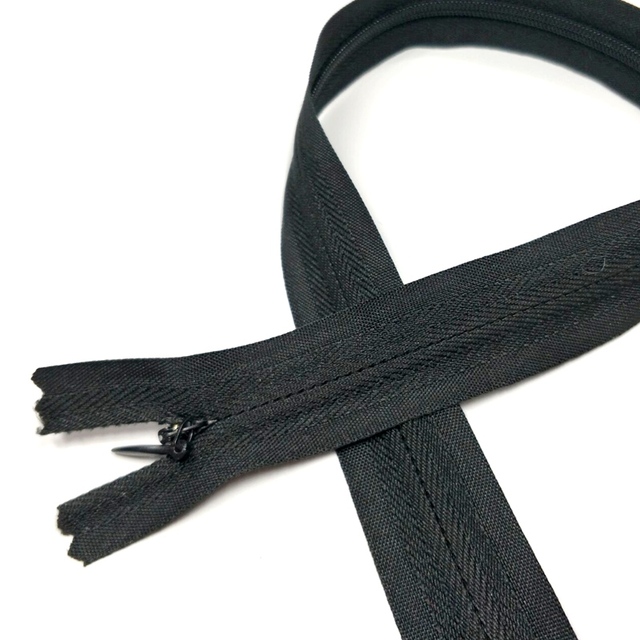 2pcs 50CM 3# Invisible Close-End Nylon Zippers Bags Garment Home Textile Sewing Accessories