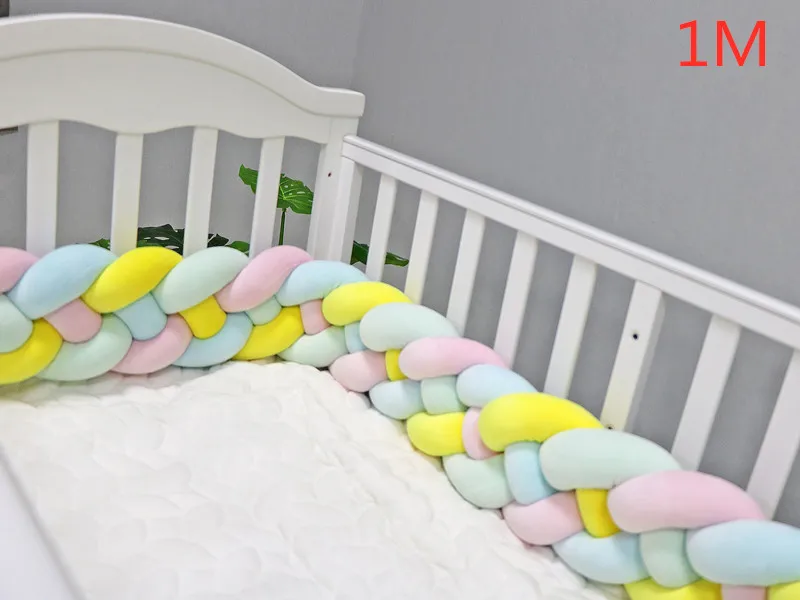 1 м/2 м/3 м детская кроватка бампер узел детская кровать бампер протектор детская колыбель Подушка для новорожденных плотная кровать бампер декор комнаты - Цвет: as picture 1M