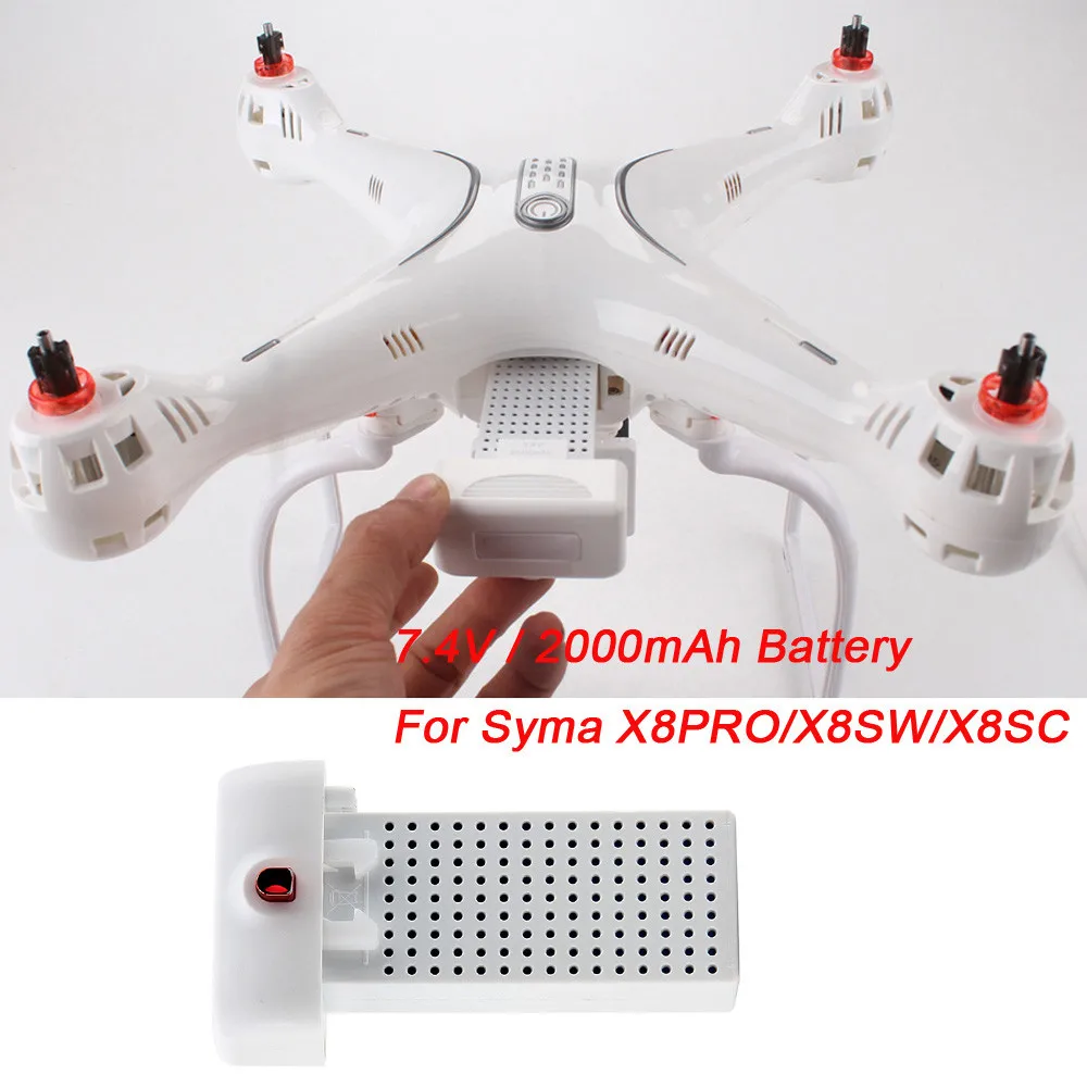 7,4 в 2000 мАч батарея для Syma X8PRO X8SW X8SC RC Дрон Квадрокоптер Pro аксессуары Замена Прямая поставка