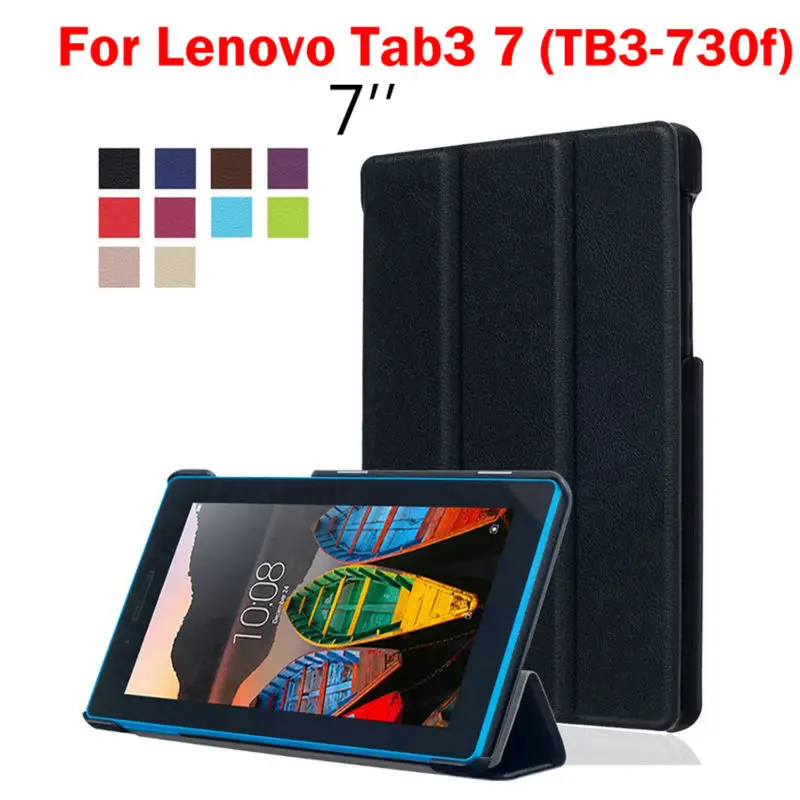 

Tab3 7 TB3-730F PU Leather Case Cover Fundas Shockproof Slim Stand Case for Lenovo Yoga Tab3 7 (TB3-730F) 7'' Tablet Cases +Gift