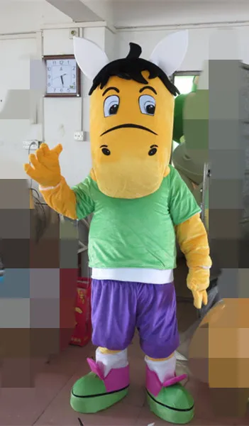 Anime Cosplay Costume golden horse Mascot pony mustang