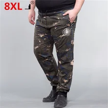 10XL 8XL 6XL 5XL 4XL камуфляжные Мужские Брюки Лоскутные Фитнес Брюки Свободные тренировочные штаны с резинкой в талии новые осенние зимние свободные Homme