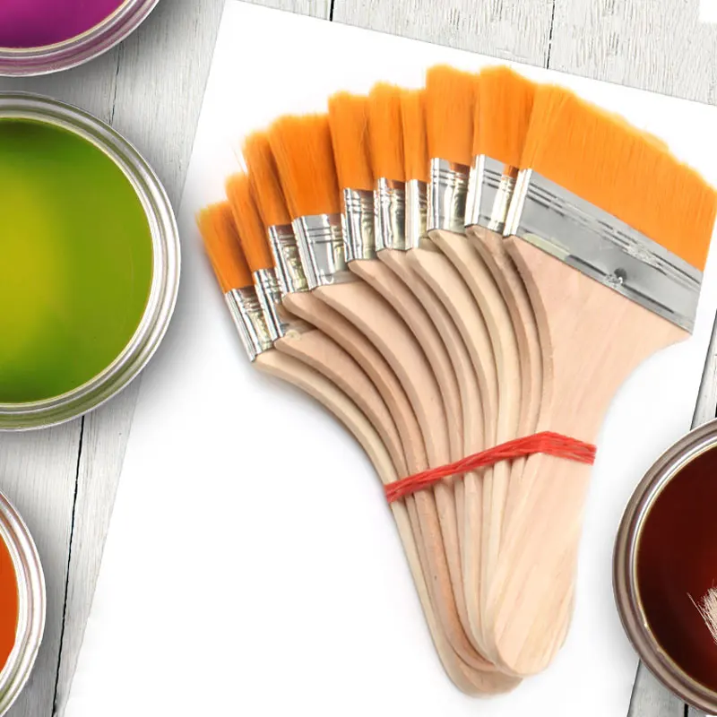 10pcs No.12 Oil Painting Brush set Cleaning brush Coating brush Dust