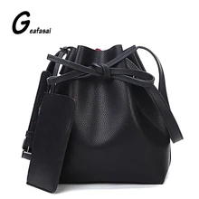 Gute pu-leder frauen umhängetasche damen rot blau schwarz große crossbody eimer taschen für dame bolsa feminina weibliche Dollar preis
