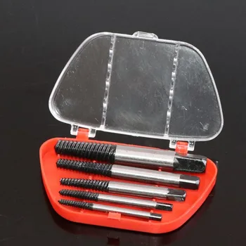 

5pcs/set Chrome-Molybdenum Steel Damaged Broken Screws Extractor Drill Bits Easy Out Remover Durable Hand Tool Sale