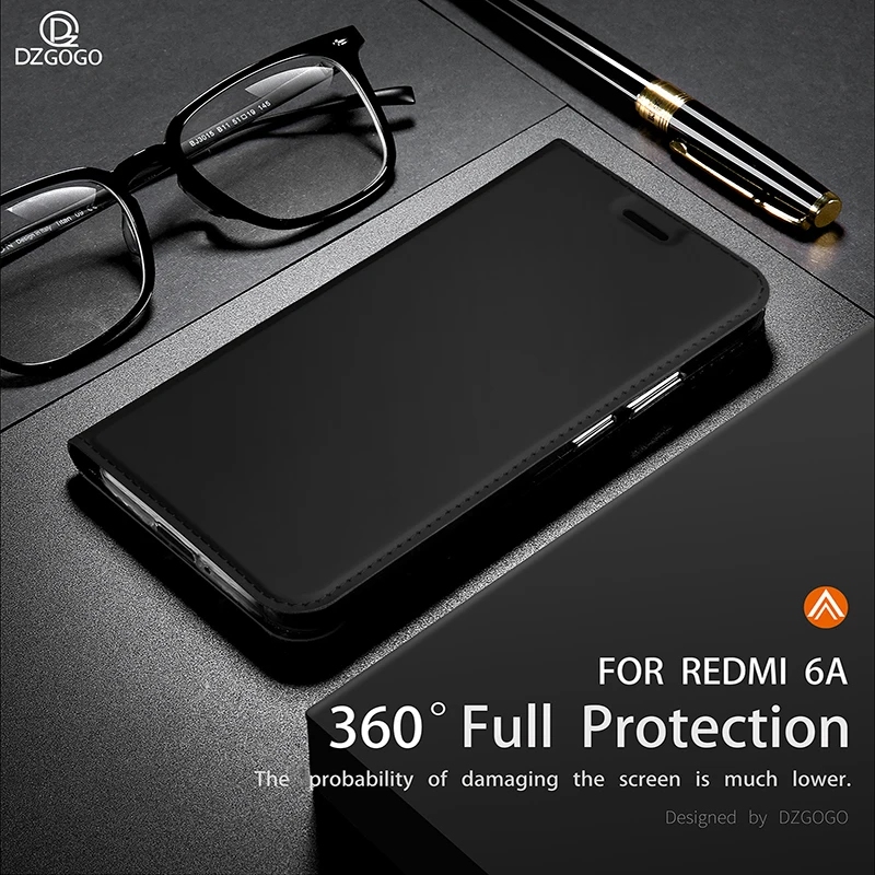 

DZGOGO Magnet Flip Wallet Book Phone Case Leather PU Cover On For Xiaomi Redmi 6 6A Pro 6Pro A Redmi6A 2/3/4 16/32/64 GB Xiomi