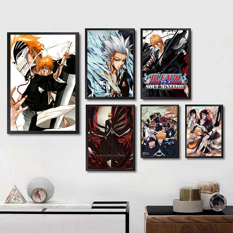 

BLEACH Posters Cartoon Wall Stickers White Coated Paper Prints High Definition Livingroom Bedroom Bar Decoration Home Art Brand