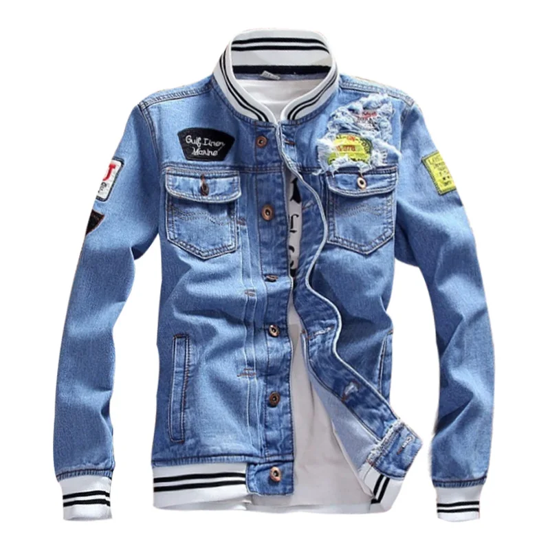 Mens Denim Jacket Men Casual Bomber Jackets Man High Quality Men's Retro Coat Streetwear Spring Autumn Chaqueta Hombre 5XL