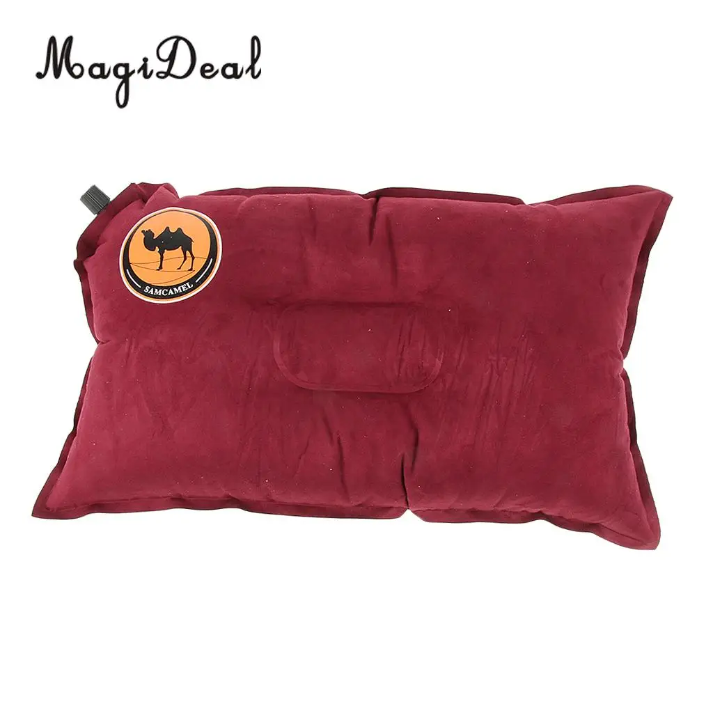 MagiDeal самонадувающаяся походная Подушка портативная надувная компактная дорожная подушка походная альпинистская походная с сумкой для переноски - Цвет: Red
