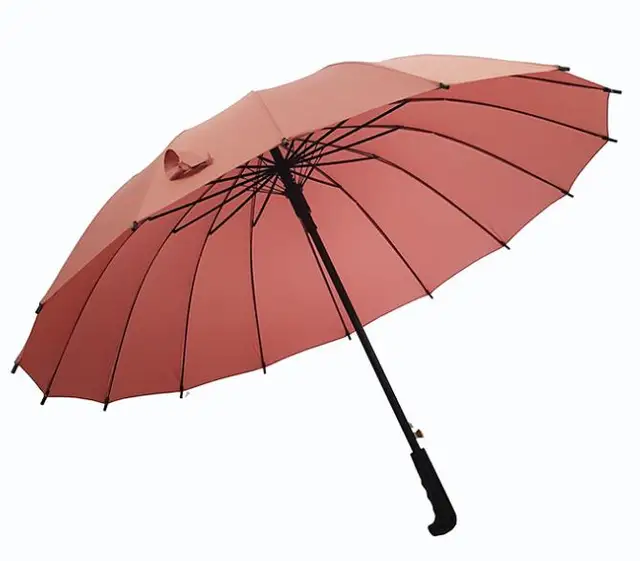 Long handle large umbrellas 16 Ribs men's umbrella rain gear strong