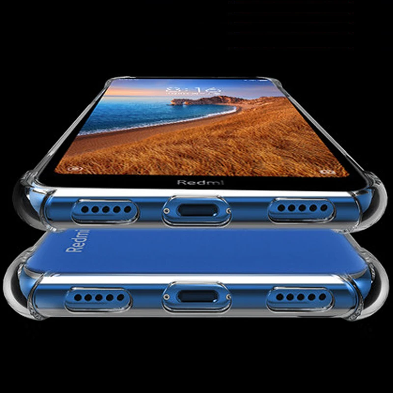 Прозрачная задняя крышка YUETUO для телефона чехол xiaomi redmi 7 7a note 7s pro a s силиконовые