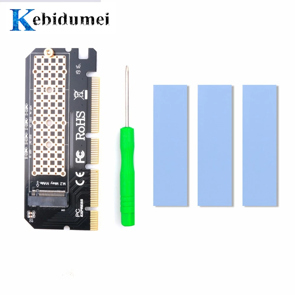

kebidumei PCIE to M2/M.2 Led Expansion Card Computer Adapter for Adapter/M.2 SSD PCIE Adapter M.2 NVME/M2 PCIE aluminium alloy