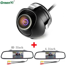 GreenYi 5 «Car Зеркало заднего вида монитор заднего вида Камера TFT-CCD видео автоматической парковки Комплект 4 светодиодный Ночное Видение заднего вида автомобиля- стиль