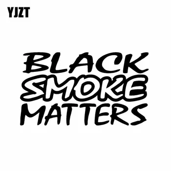 

YJZT 13.8CM*7.9CM BLACK SMOKE MATTERS Car Sticker Vinyl Decal Turbo Diesel Truck Black/Silver C10-00891