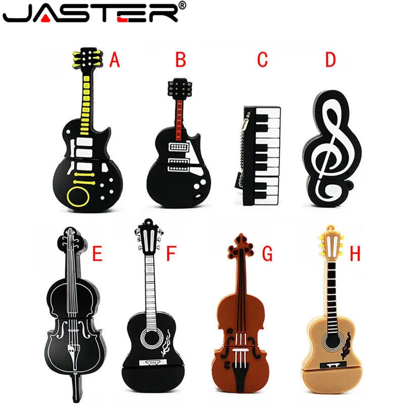 

JASTER 8 styles Musical Instruments Model USB flash drive pendrive 4GB 16GB 32GB 64GB memory stick violin piano guitar u disk