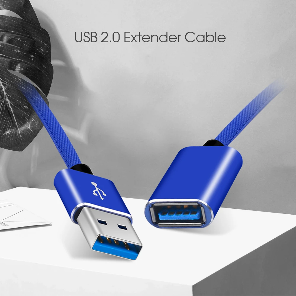 1 м USB удлинитель супер скорость USB2.0 Синхронизация данных USB 2,0 удлинитель Кабель USB2.0 УДЛИНИТЕЛЬ провод для ПК компьютер принтер