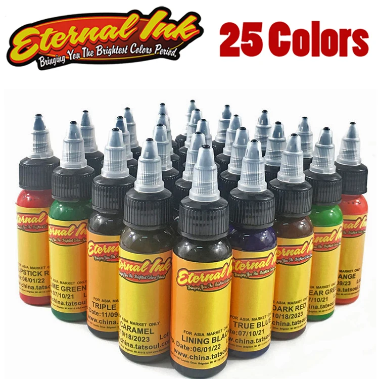 

Eternal Ink Tattoo artist ink set 25 Colors Set 1oz / (30ML)