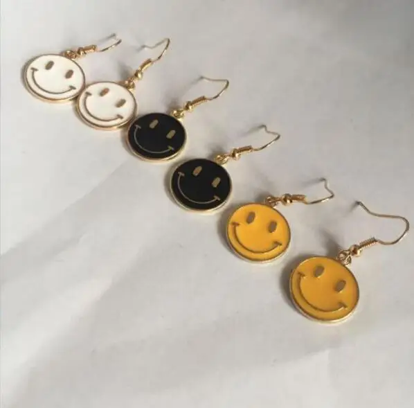

2019 hot sale round drop emoticon earrings cute earrings smile face earrings female jewelry accessories factory direct