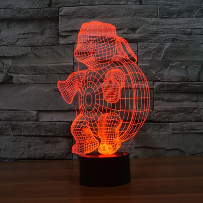Новые творческие 3D LED deco ночник трехмерное черепаха свет дети гостиной настольная лампа LED bulbing лампы Украсить