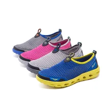 Унисекс из сетчатого материала, мягкие зимние ботинки без шнуровки, легкая спортивная обувь для Для мужчин Для женщин Быстросохнущий треккинг река обувь Creeper аккуратные дышащие водные кроссовки
