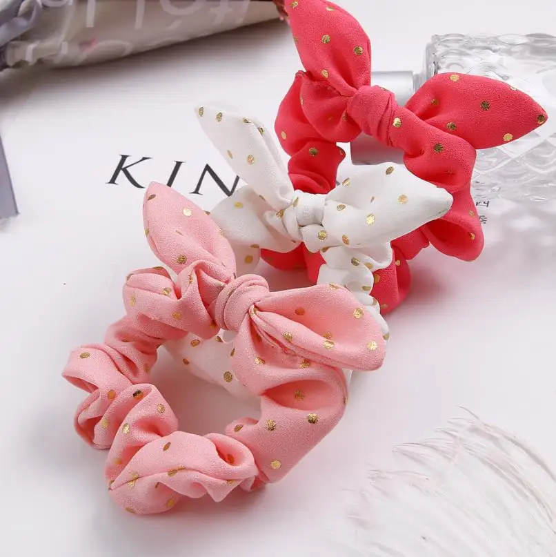 

Dot Hair Rope Elastic Rubber Bands Headbands Hair Scrunchies Bunny Ears Headwear Elastic Hair Band Hair Ties Rope Scrunchy Q30