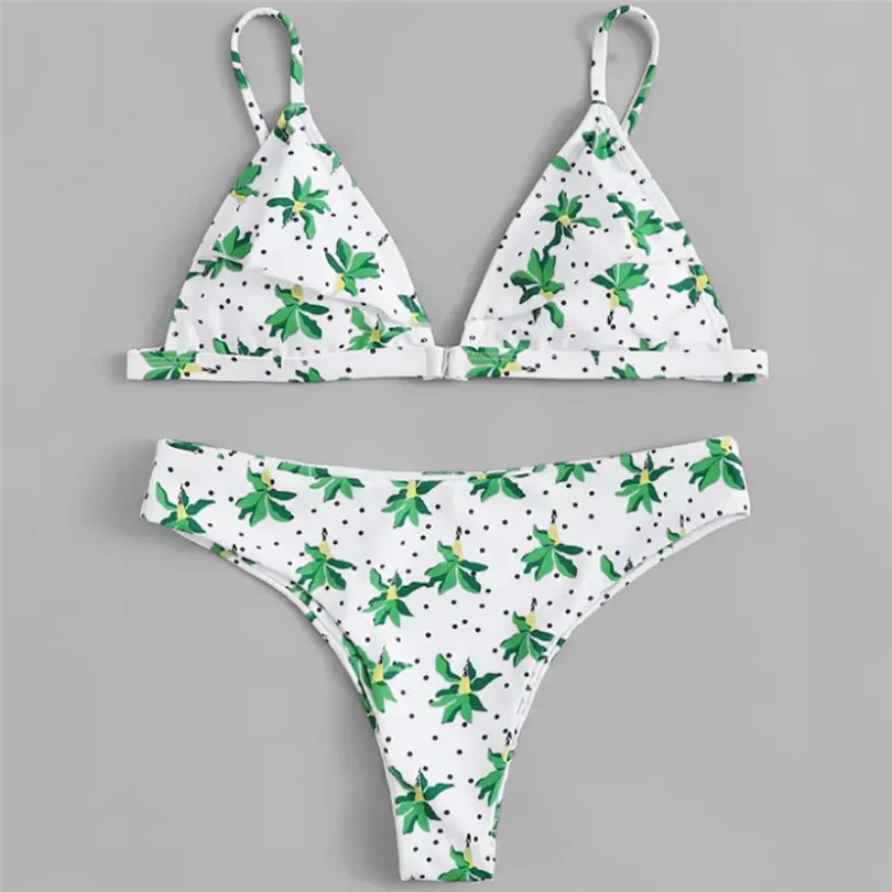 Print Lingerie Femme Padded Sexy Underwear Bra Suit Bodycon Swimwear Bras For Women Summer Bralette Encaje Mujer 40MAY206
