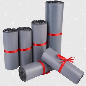 

Retail 100Pcs/Lot Gray Self Adhesive Plastic Express Courier Bag Mailers Bag Soft Poly Mailing Pocket Express Packaging Envelope