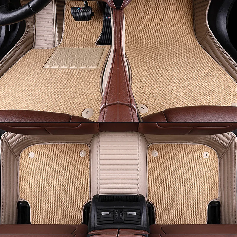 

3D Custom fit car floor mats for Porsche 911 718 Cayenne SUV Cayman Macan Panamera Two-layer carpet car styling