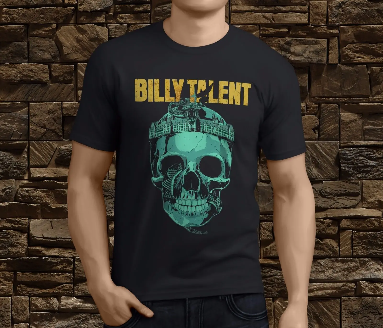 

New Billy Talent Dead Silence Punk Rock Band Men's T-shirt Size S-3XL Middle Aged top tee