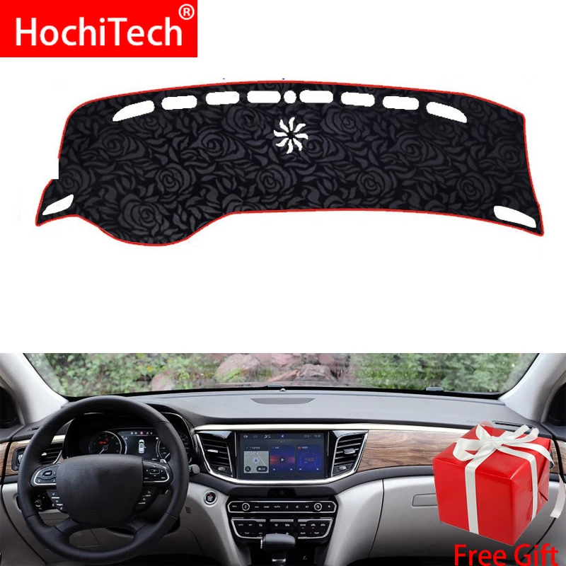 

Rose Pattern Non-slip Dashmat Dash Mat Dashboard Cover Pad Cover Carpet Car Sticker for GAC Trumpchi GS8 2018 Car Styling
