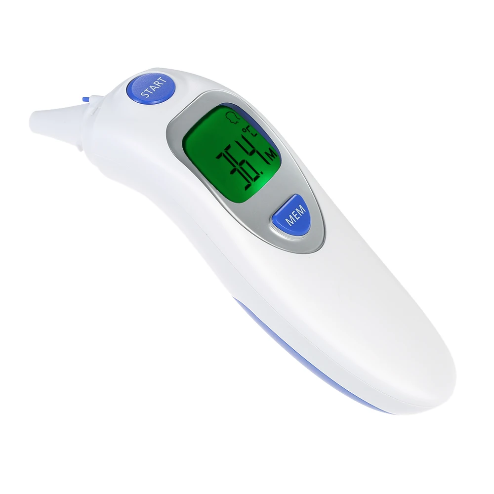 Детский термометр цифровой ИК ЖК Инфракрасный двойной режим лоб и ухо взрослый термометр для тела измерения с функцией сигнализации