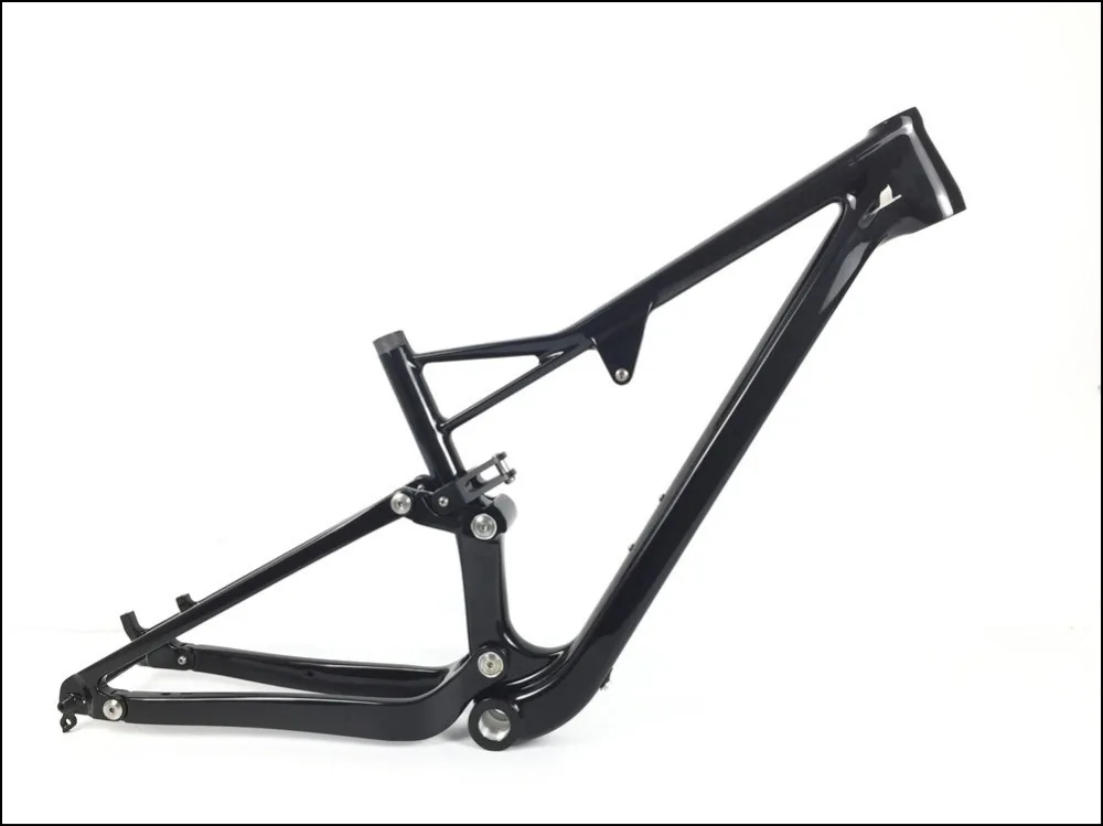 Discount Spcycle 29er Full Suspension Bicycle Frame T1000 Full Carbon MTB Mountain Bike Suspension Frame 142*12 Thru Axle 165*38mm Travel 10