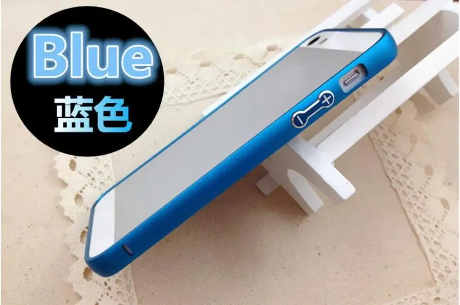 Бампер на iphone SE бампер рамка чехол для iphone 5 5S ультра тонкий чехол для iphone 6S 7 8 плюс Чехол для телефона - Цвет: Skyblue