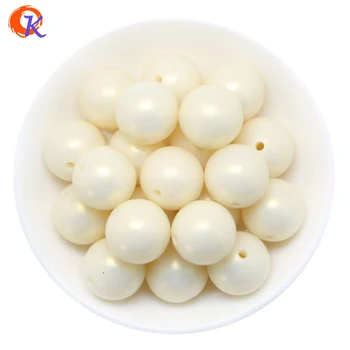 

Hot Sell Cordial Design 100pcs/lot,20mm,Chunky Matte Pearl Bead, Ice Cream Color ABS Pearl Pearly Lustre Beads For Decoration