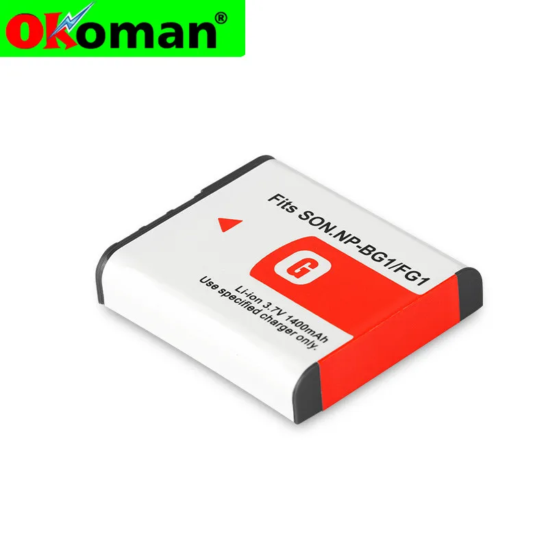 Okoman батарейки для sony np-f Bg1 Батарея 1400 мА/ч NP-BG1 детали Cyber-Shot DSC-H3 DSC-H7 DSC-H9 DSC-H10 DSC-H20