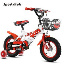 SPORTSHUB 12/14/16/18 Inches Durable Children Bike Cycling Carbon Steels Frame Kid’s Bicycle With Flashing Side Wheels O2K0009