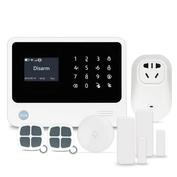 

433MHz Wireless Burglar WIFI GSM Alarm System Support Android IOS APP Control Alarm System Home Security with smart socket