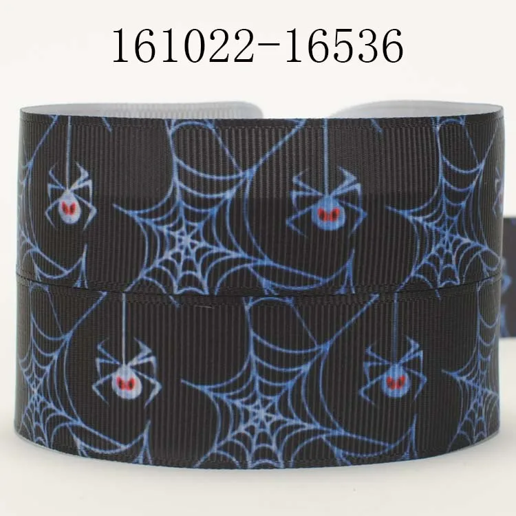 NEW 50 yards 7/8 &quot 22 mm unique black spider pattern printed grosgrain ribbon DIY handmade free shipping | Дом и сад