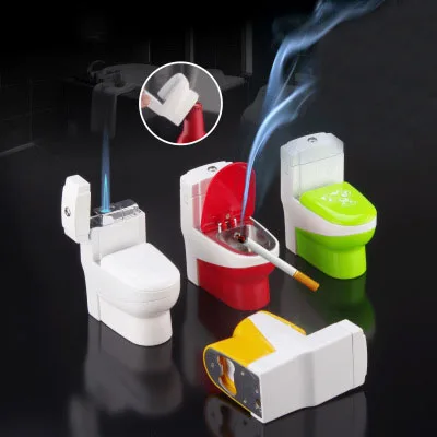 

Creative mini Toilet with Cylinder Bottle Opener butane gas Inflatable windproof Lighter smoking Gift